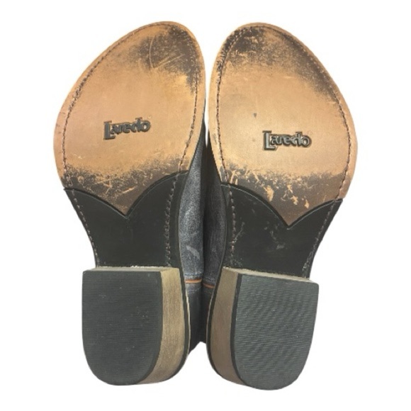 Laredo Women’s Sapphrye Blue Gray Round Toe Cowboy Booties Boots Size 9M - Picture 12 of 14